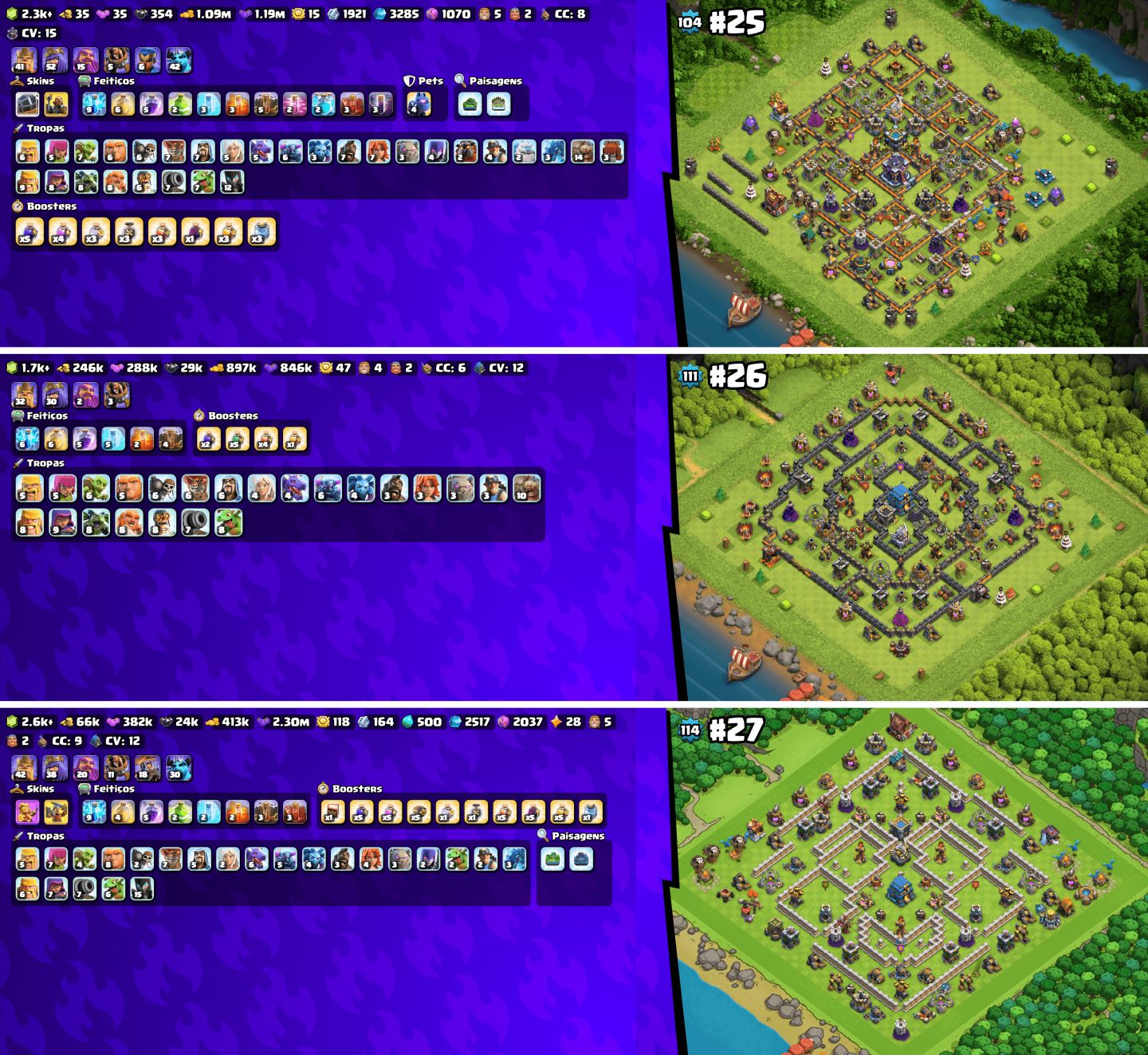 (NOVAS CONTAS) MAIS BARATO!! CONTAS COC CVs RUSHADAS & UPADAS!!!