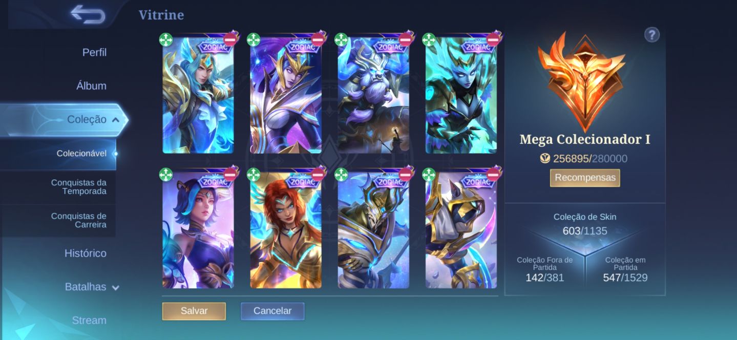 Conta MLBB 603 Skins | Mega Colecionador 1