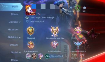 Conta do mobile legends, com várias skin rara e ilimitadas