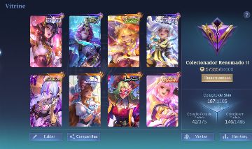 Conta mlbb colecionador renomado IV 183skins
