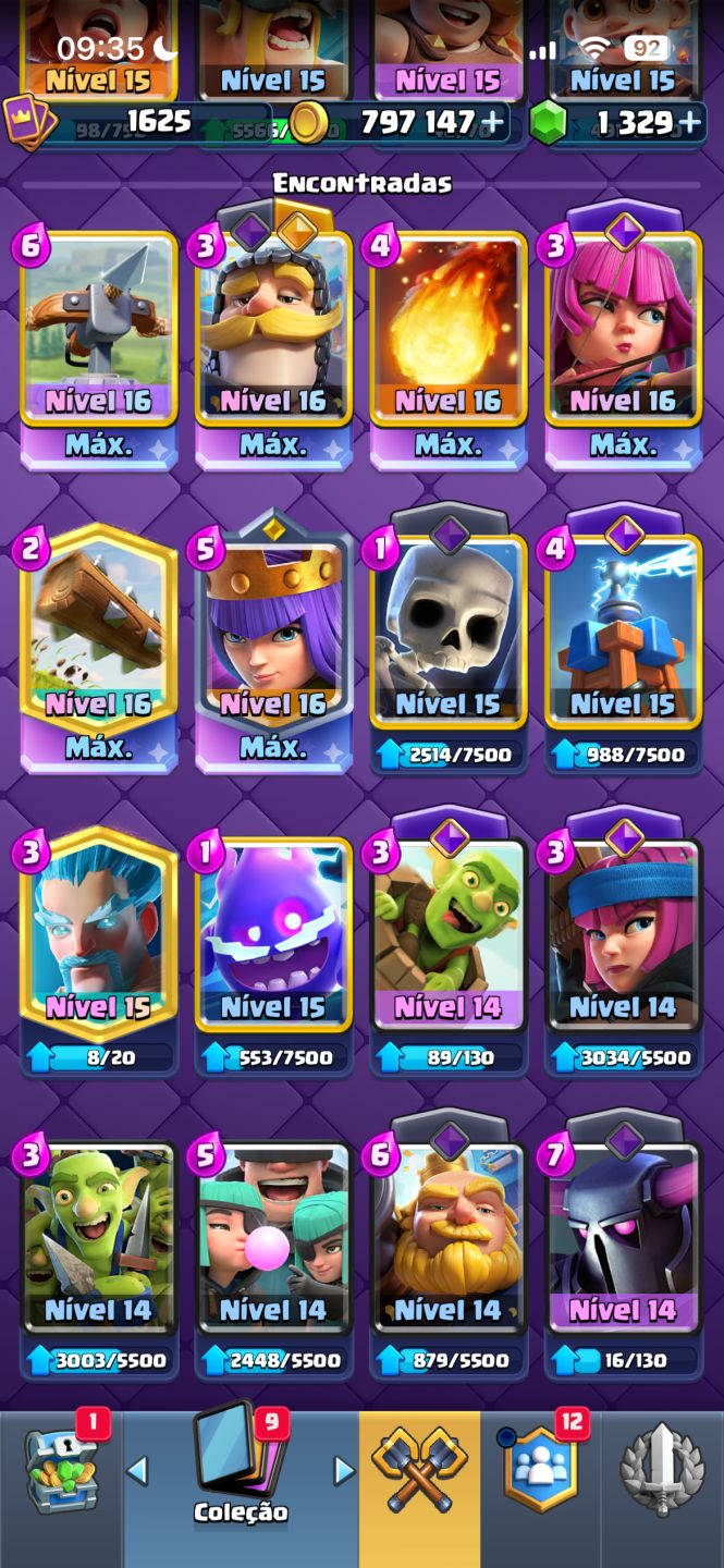 Conta Clash Royale 14k de troféus Liga 3