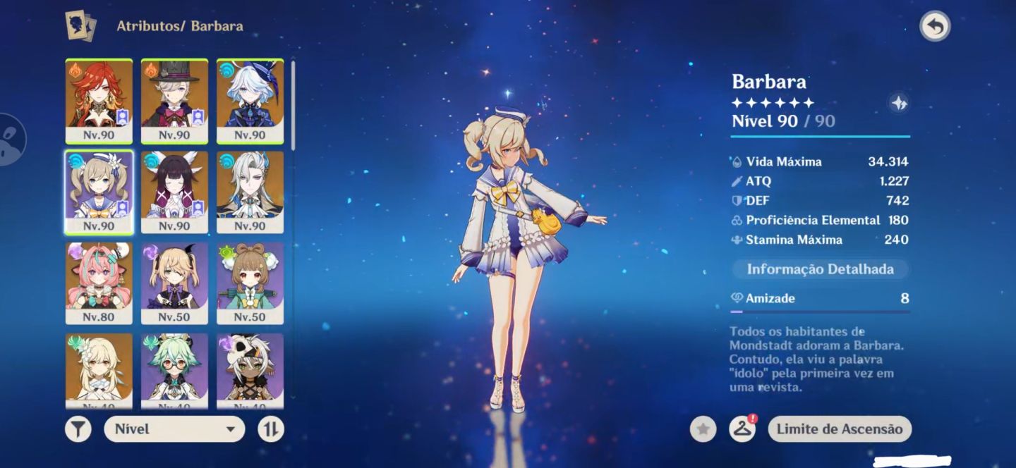 Conta Genshin Impact - AR 56 16 5 Estrelas - 6 Armas 5 Estrelas