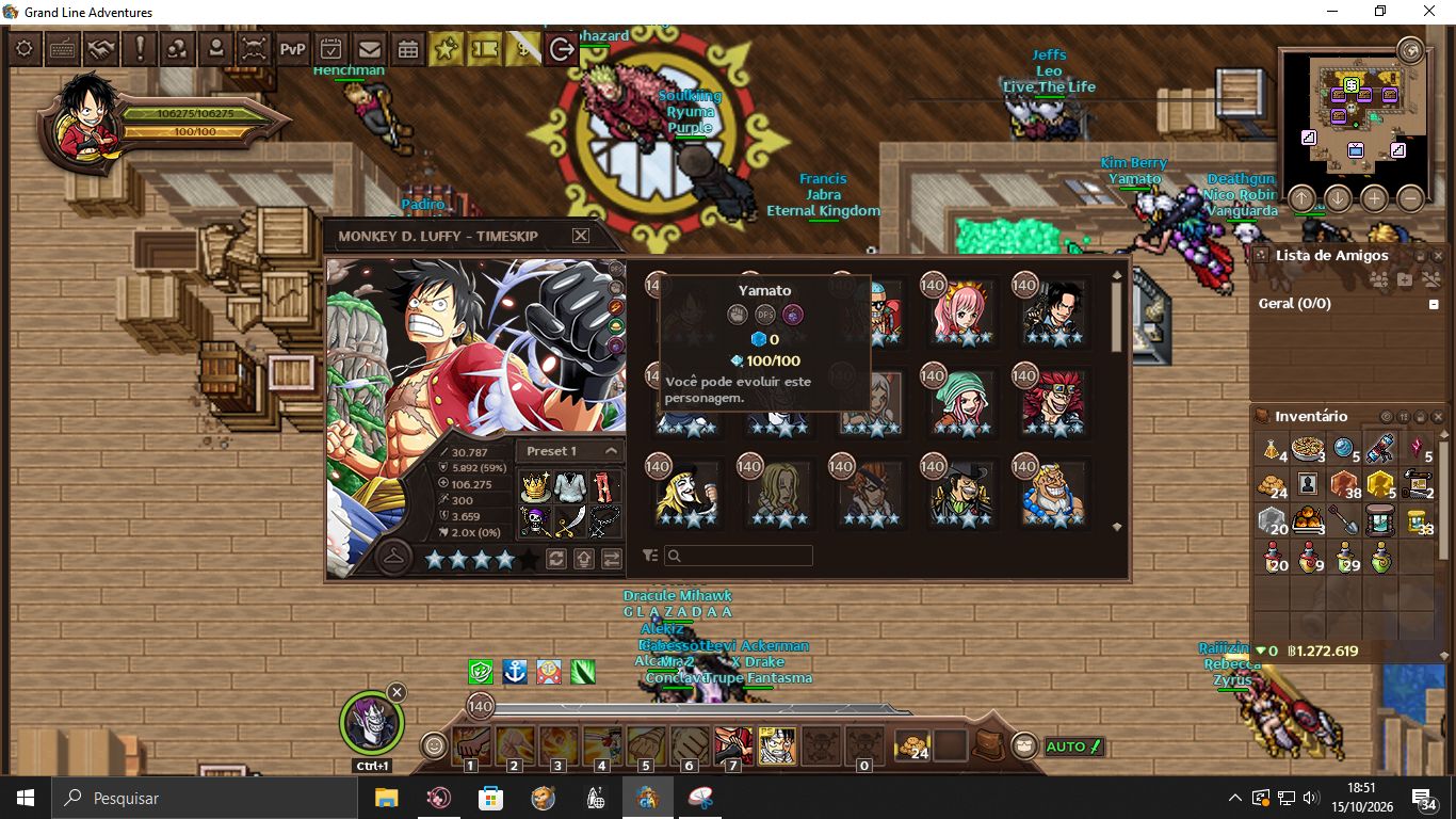 GRAND LINE ADVENTURES | 10.9K | 613 | 97 PERS | FULL +16 | 209 CHAVES | FOUNDER!