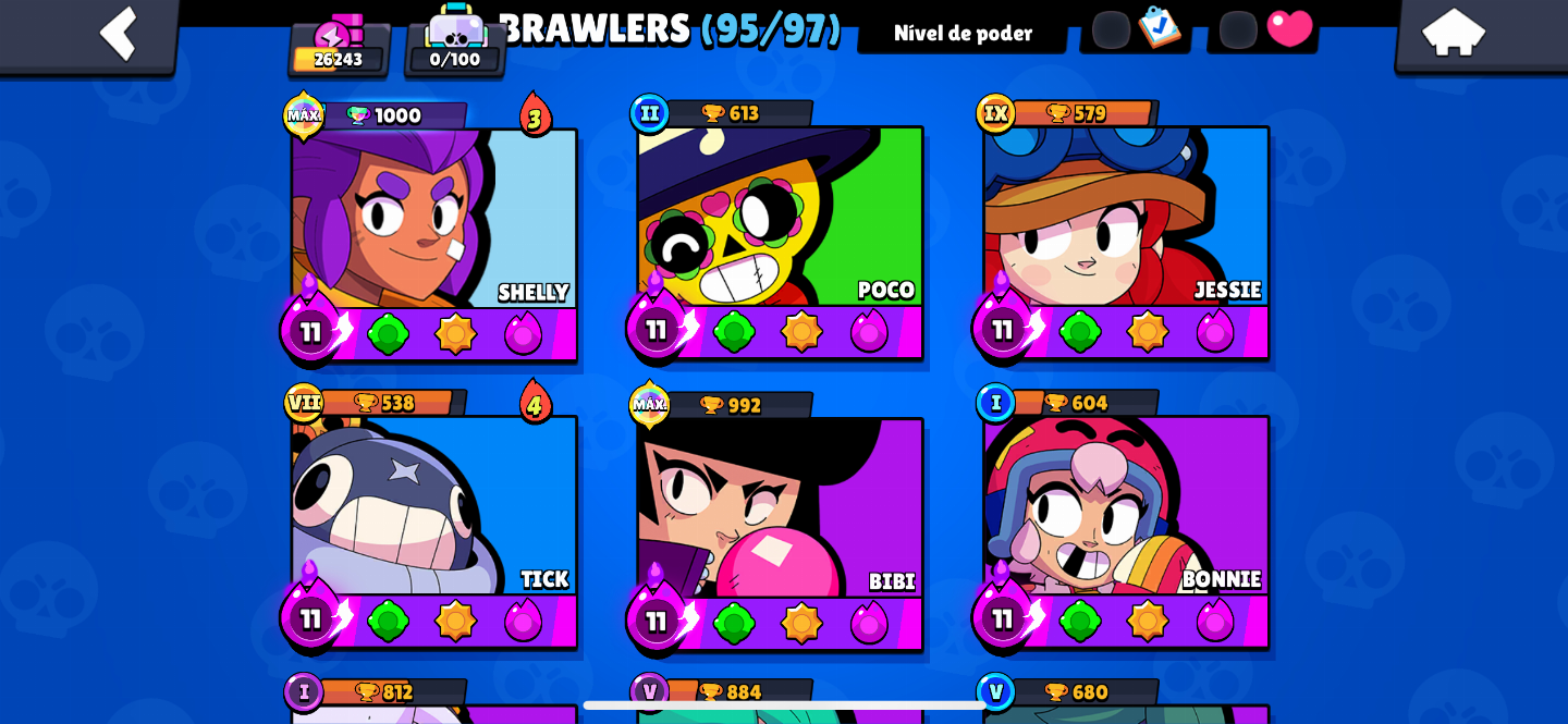 CONTA BRAWL STARS COM MUITAS SKINS + CONTA DE CLASH COM 6 ANOS