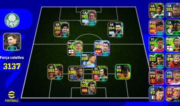 Conta efootball tem messi 104, Neymar 101 antigo, 1395 moedas
