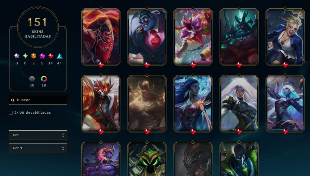 CONTA LOL - LV 242 - BANDEIRA PRAIAS PECAMINOSAS - SKINS 151