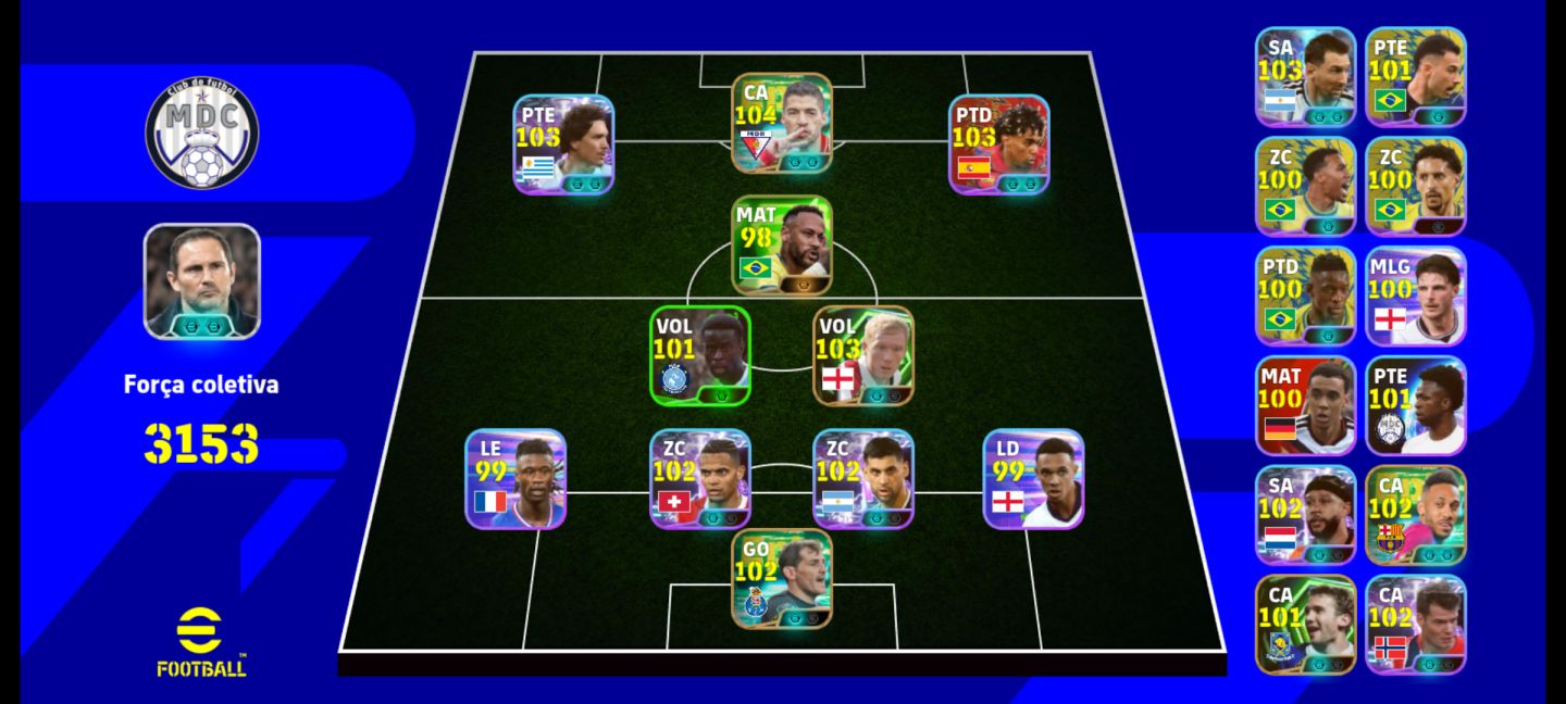 CONTA eFOOTBALL 3153 | NEYMAR + SUÁREZ + JOGADORES RAROS | CARTAS 100+