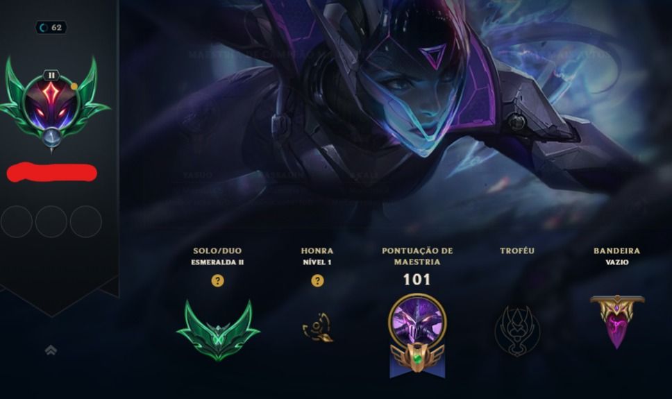 CONTA DE LEAGUE OF LEGENDS ESMERALDA