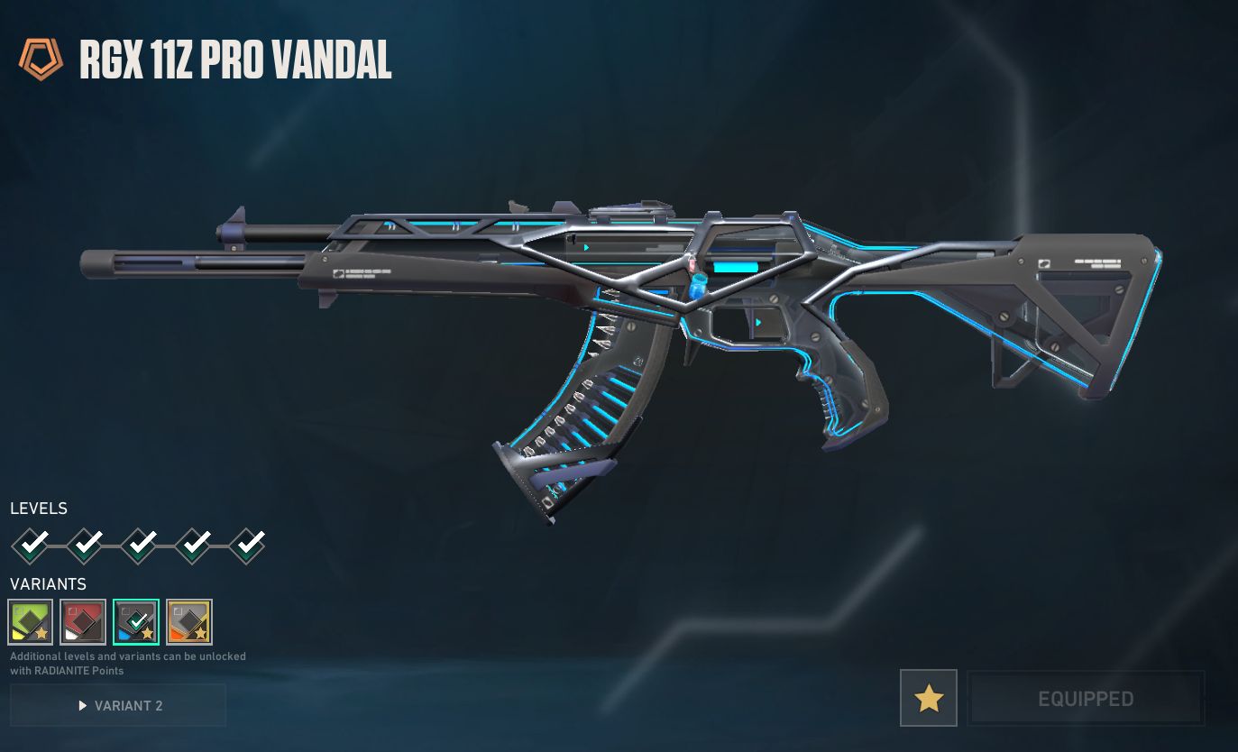 Conta de Valorant com Vandal kuronami, Prelúdio e RGX