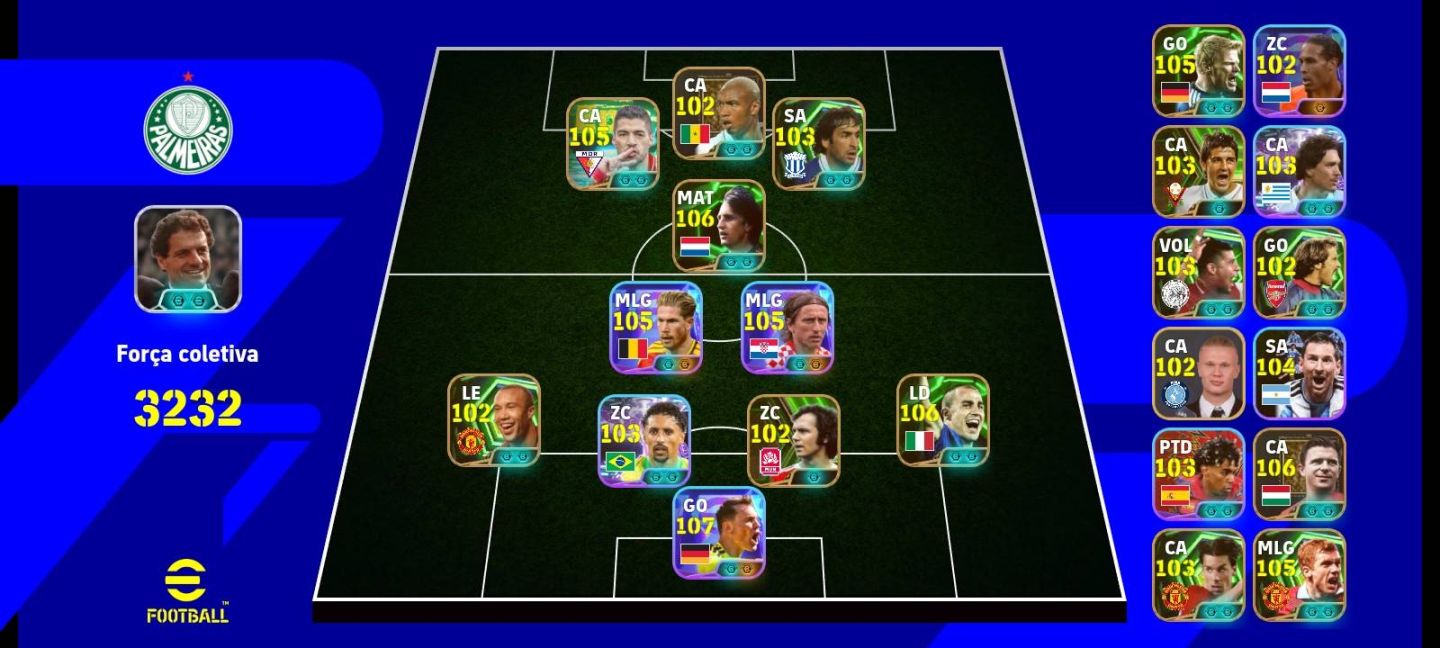 Conta eFootball 2026 Força Coletiva 3232 Elenco Forte, Oferta 250,00, pra 200,00