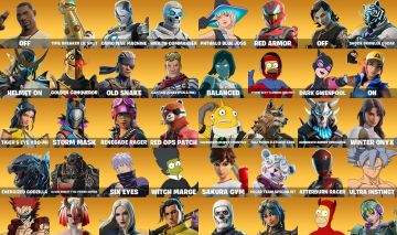 Conta Fortnite+trajes 178+mochilas 230+ferramentas 187+danças 145+planadores 117