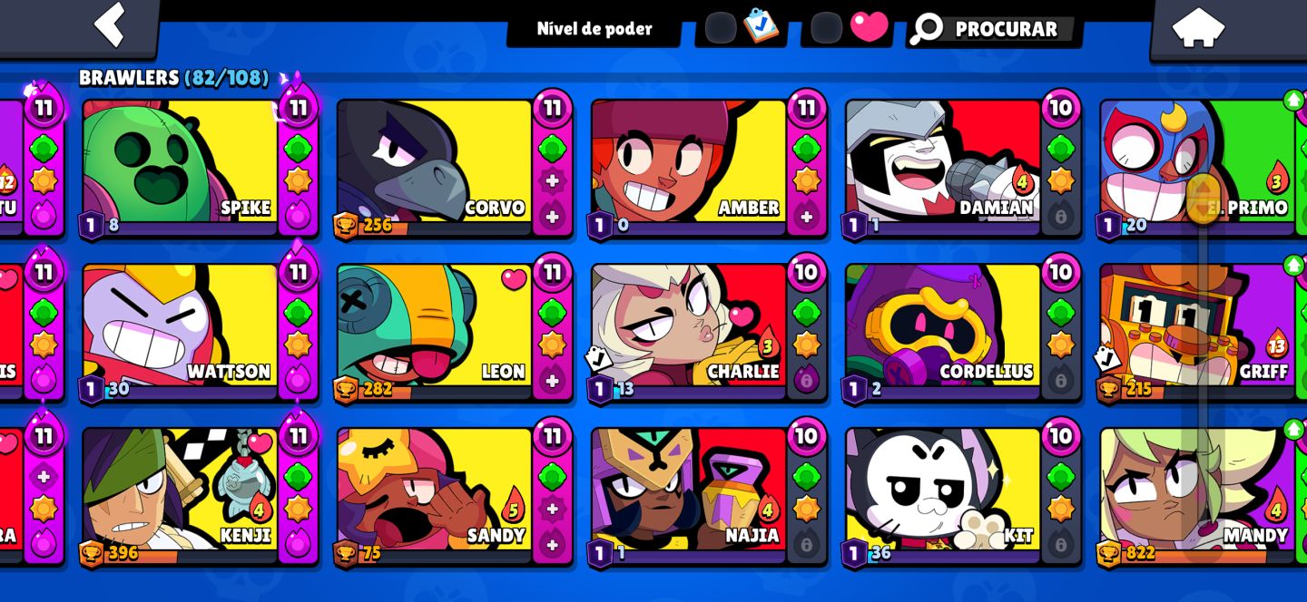 Conta de Braw stars, com skins raras e 32K de trofeus