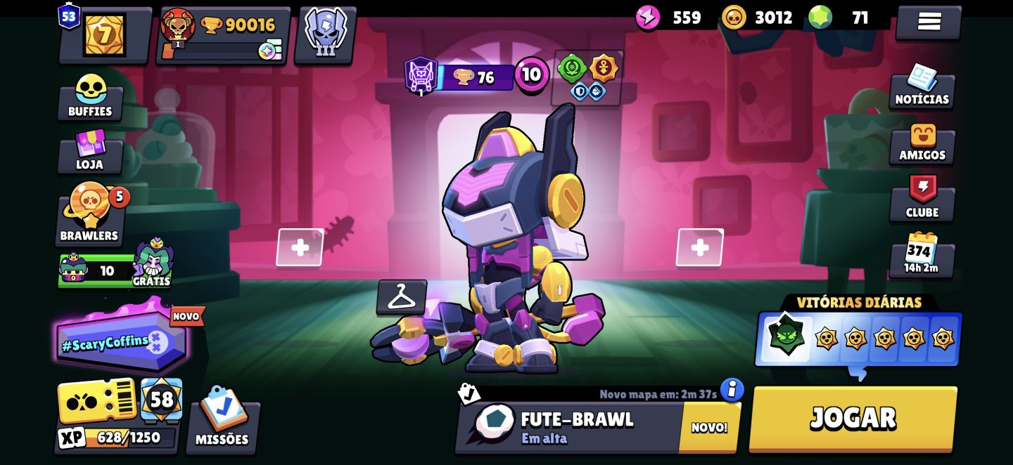 CONTA MUITO APELONA COM 90K DE TROFÉUS, 333 SKINS E MUITOS BRAWL UPADOS!