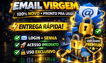 EMAIL VIRGEM (NUNCA USADO) ENTREGA RÁPIDA + ACESSO IMEDIATO