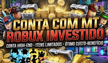 Conta com muita skin paga, 9k+ de robux investidos, muita coisa no blox fruits.