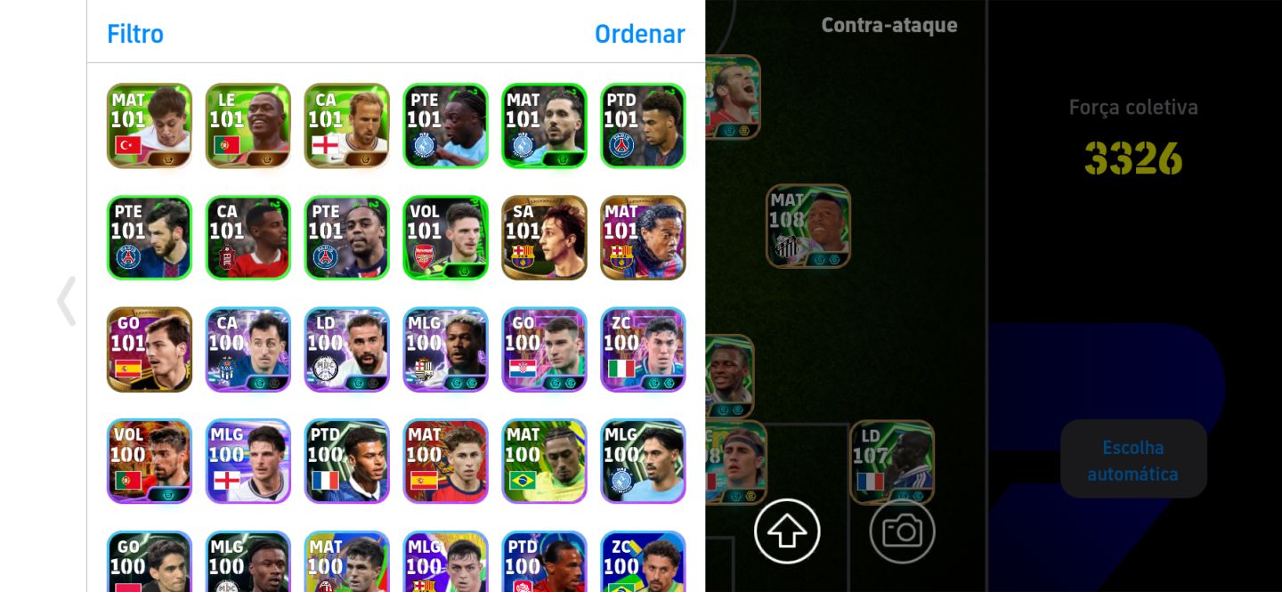 Conta eFootball Mobile - Full Épicos e Lendas | Time End Game!
