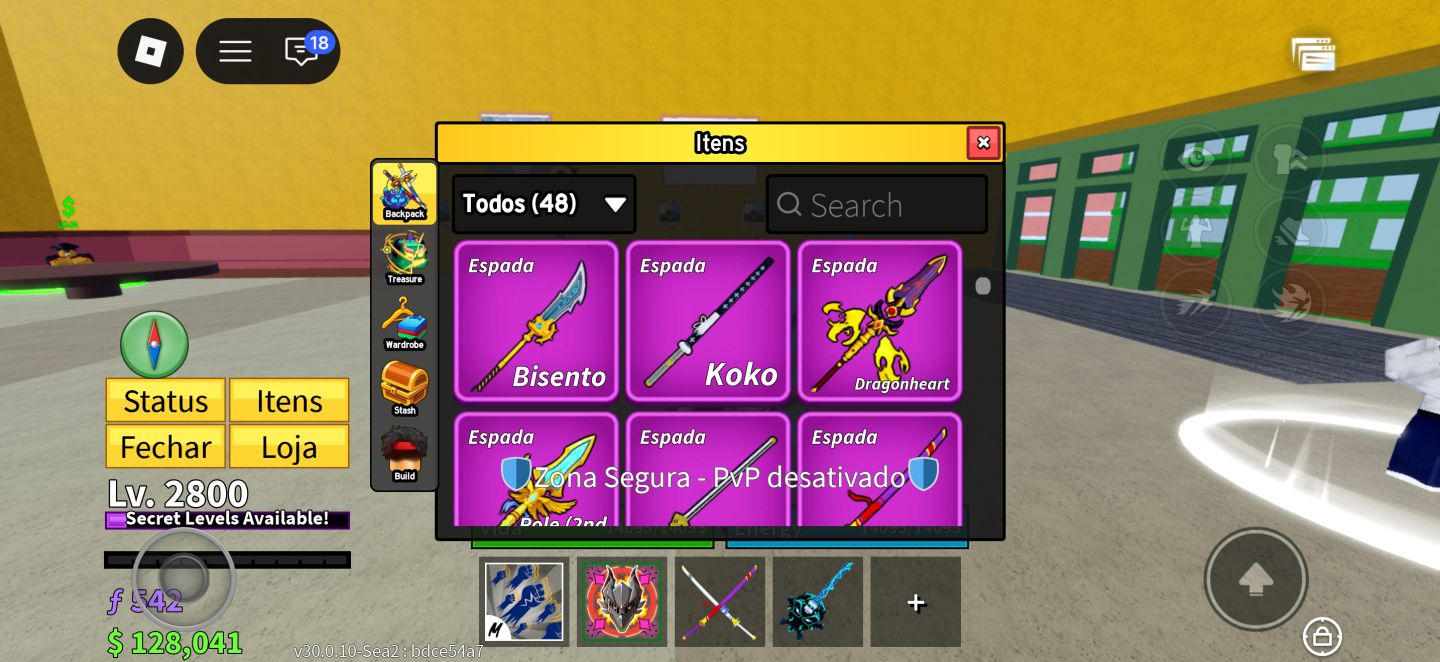 CONTINHA DE BLOX COM VARIAS SKINS E TOKEN DRAGON PERM