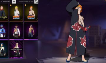 Conta de Free fire com itadori, Pain, e minato