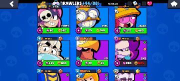 Conta de Brawl Stars com 10k de troféus lendários e Brawlers com skin Lunar