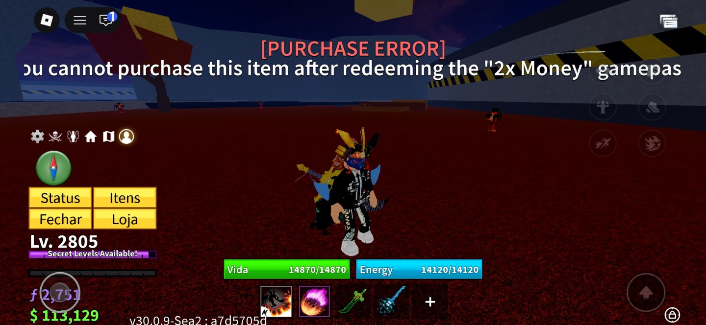 CONTAS BLOX FRUITS(BUDDA PERM , YORU , 2 MONEY E ETC) PROMOÇÃO DIA DAS CRIANÇAS