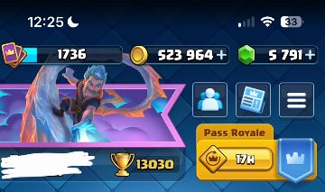 Clash Royale - 13.000 troféus - Full nivel 16 - Emoji Maior campeão