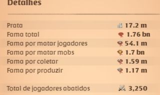 Conta end game Albion 1,76b de fama server americas