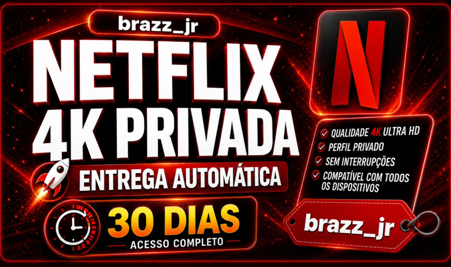 Netflix 4K- Conta Privada e Compartilhada Por 30 Dias