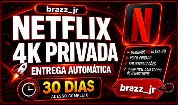 Netflix 4K- Conta Privada e Compartilhada Por 30 Dias!