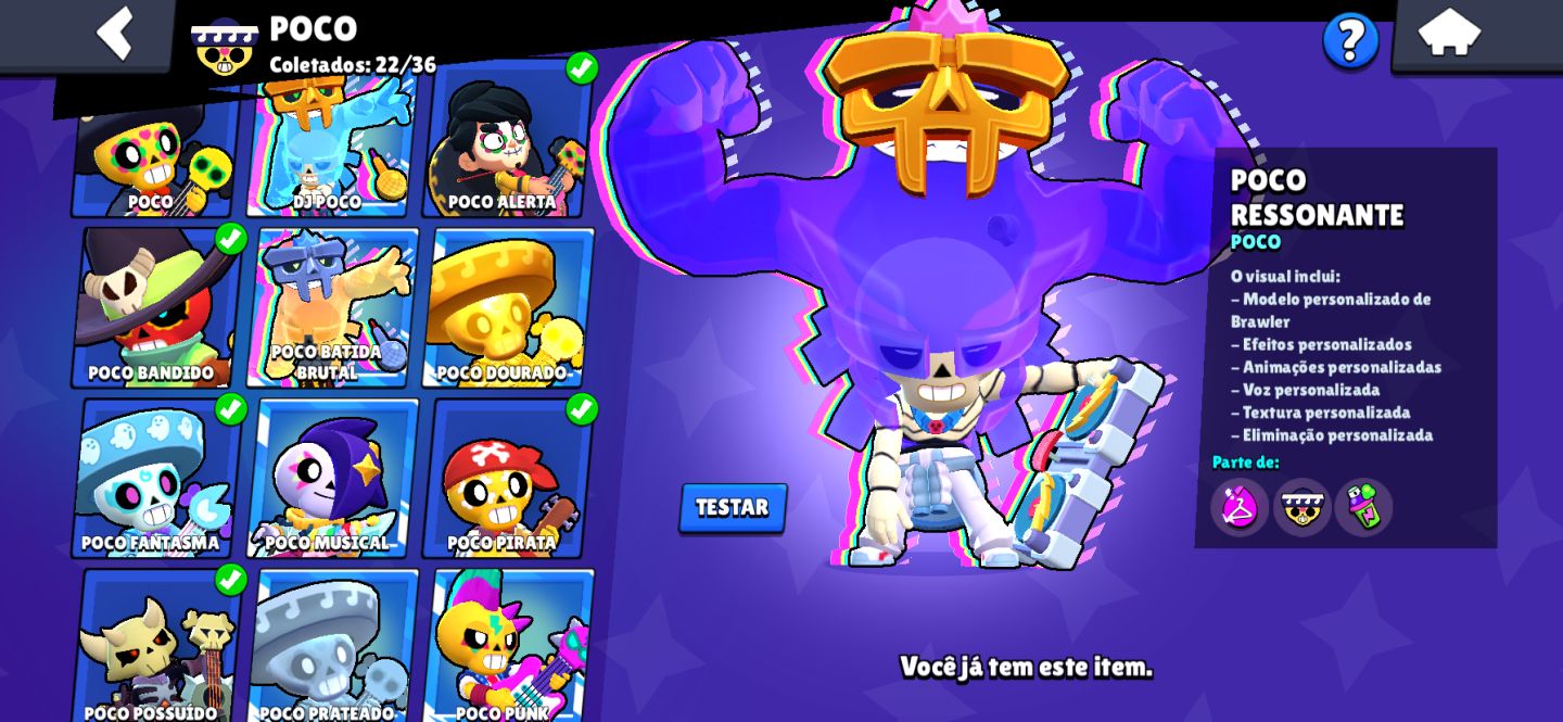 CONTA DE BRAWL STARS 100% completa, muitas skins e troféus