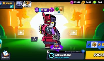 Conta Brawl Stars 33K Troféus + 98 Brawlers + 386 Gemas