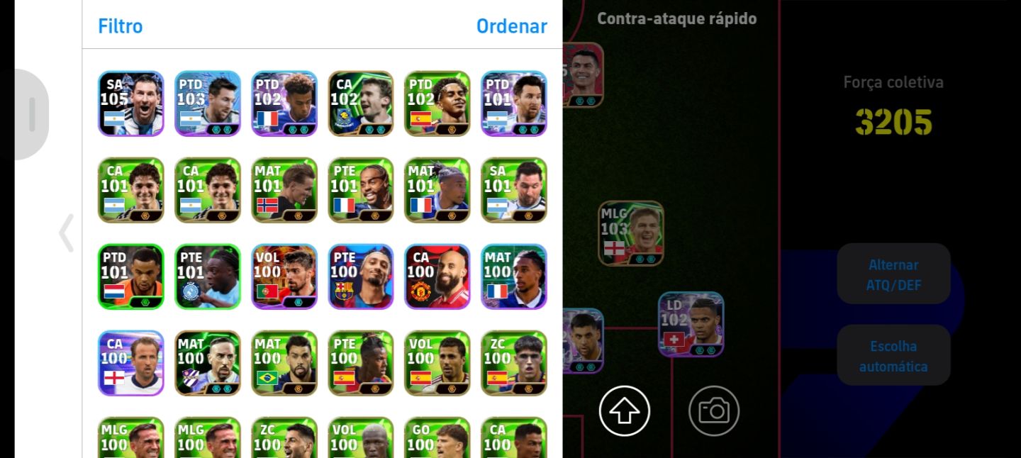 CONTA DE EFOOTBALL MOBILE BOA PRA INICIAR COM CR7 E MESSI DOS PACK