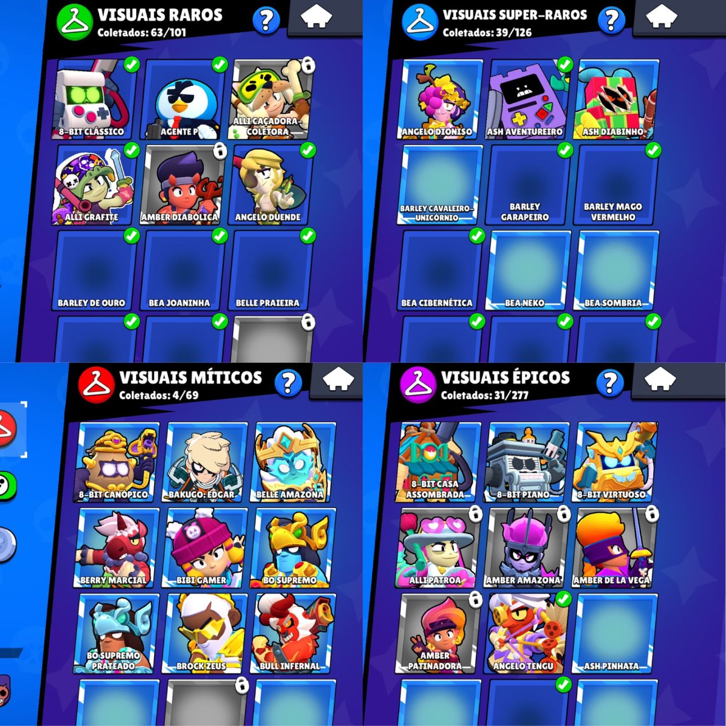 CONTA DE BRAWL STARS 21K | 70 BRAWLERS 6 LENDARIOS