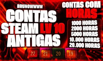 CONTAS ANTIGAS STEAM - 20 ANOS DE SERVIÇO - LEVEL 10 - CS2 PRIME