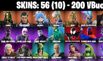 56 skins | GREEN ROOTS BILLIE | SLIM SHADY | 200 VB FULL PLATAFORMA