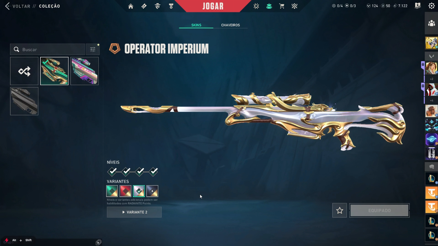 Conta Valorant com Xenocaçadora e muitas skins
