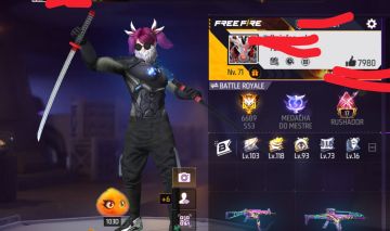 Conta free fire antiga 2018 com vários itens raros