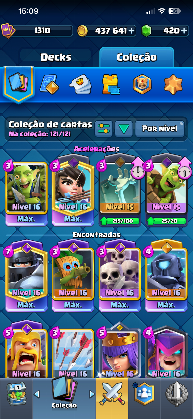 Conta de Clash Royale