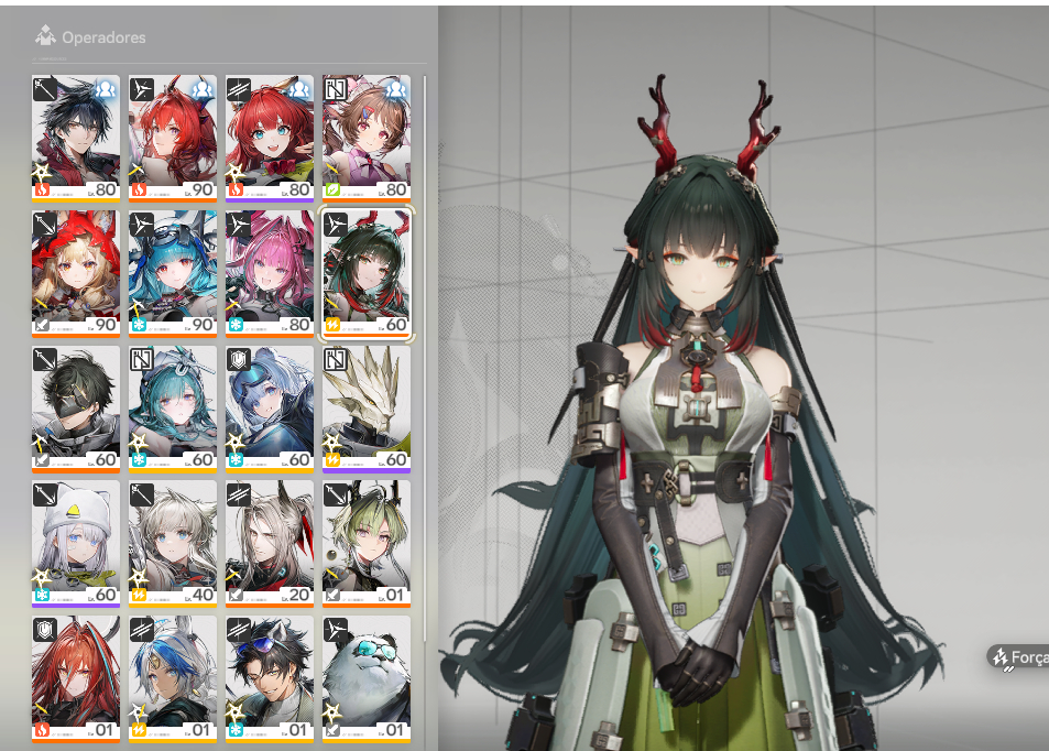Conta Arknights Endfield com varios SSRs