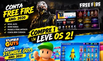 Conta FF 2020 + Conta Stumble Guys 2021