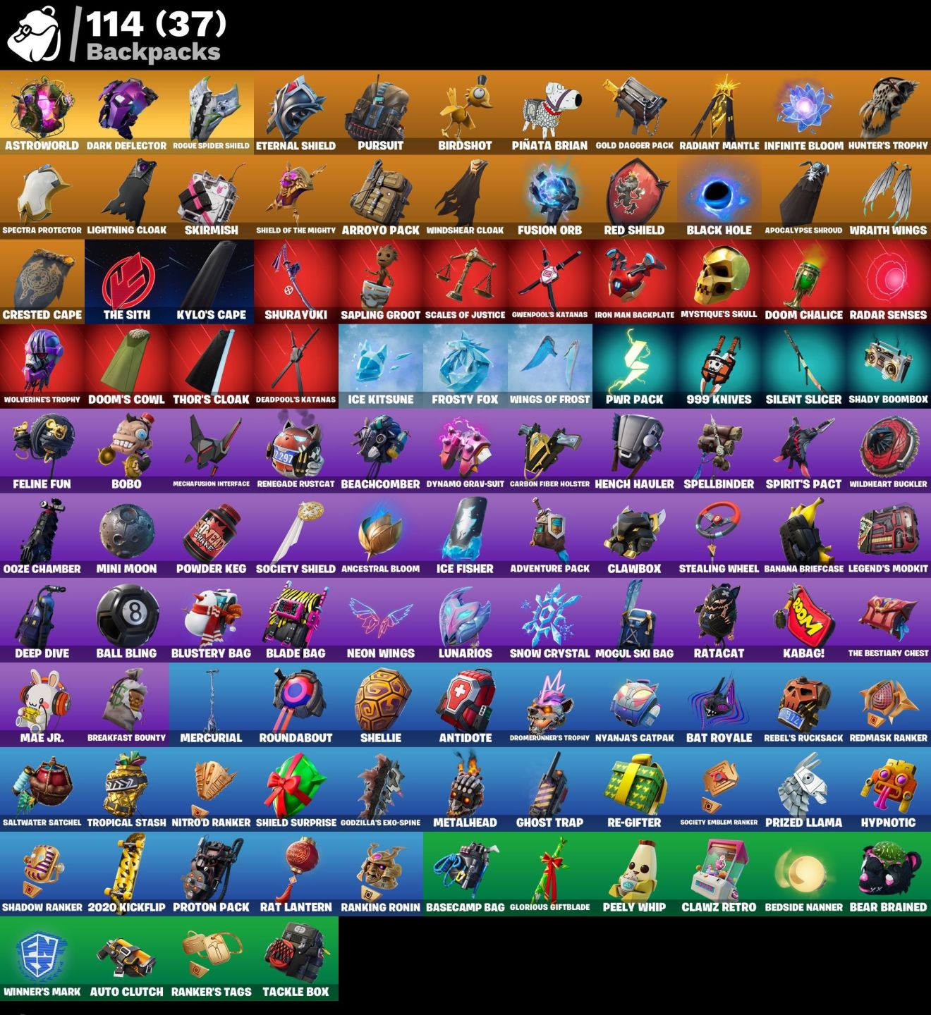 CONTA FORTNITE COM DARK VERTEX, ROGUE SPIDER, ASTRO JACK, OG STW E 95 SKINS