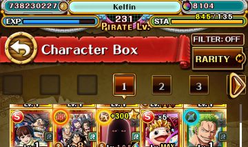 Conta One Piece Treasure Cruise (OPTC) Lv. 231. 8.104 Rainbow Gems + 170 Legend
