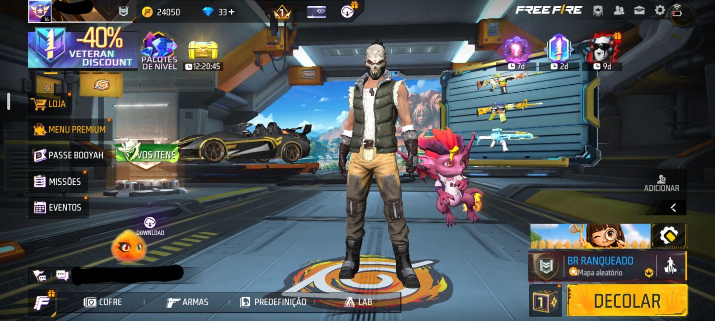 LV15 AO 30 + DINO 2D + REI CAVEIRA + TROCA NICK