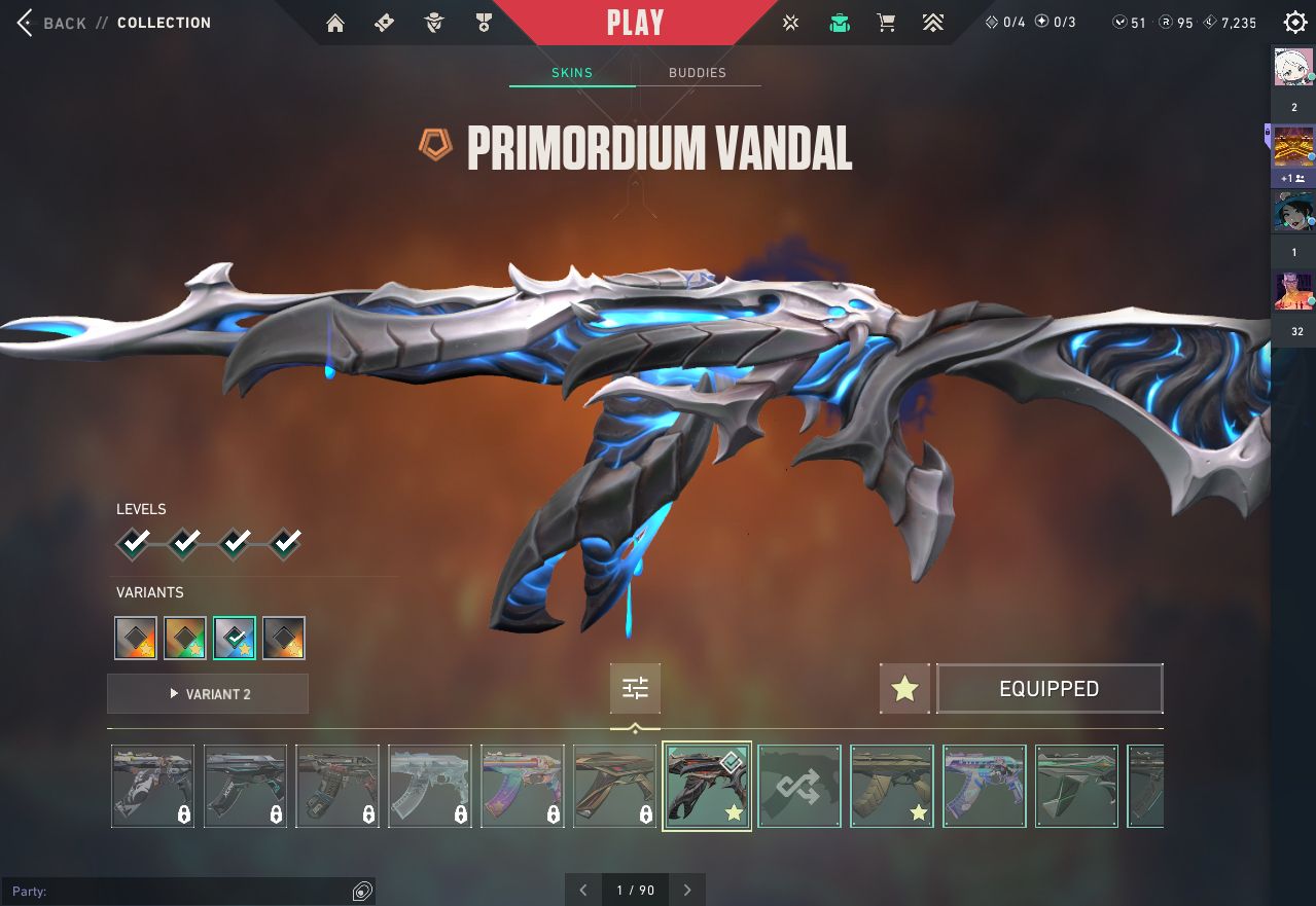 CONTA VALORANT COM 16 SKINS(Não contando de passe)