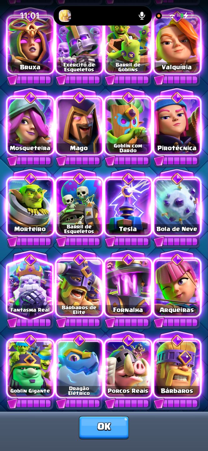 CONTA DE CLASH ROYALE FULL ARENA