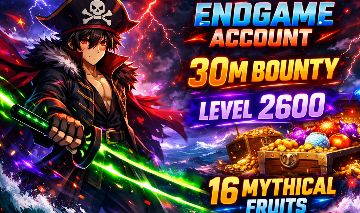 CONTA BLOX FRUITS FULL ENDGAME 30M BOUNTY+ DARK BLADE V3 + 16 MÍTICAS + GAMEPAS