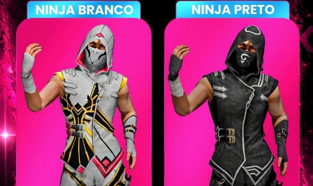 NINJA PRETO E NINJA BRANCO