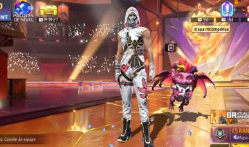 Conta Free Fire Nível 15 + Águia Branca + 10 Camisas de Time