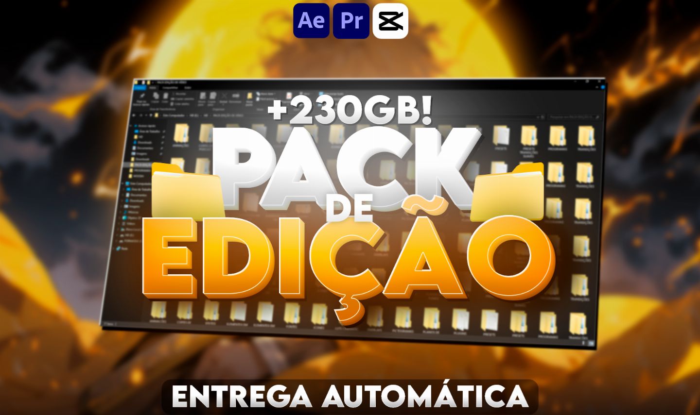 [O MELHOR!] MEGA PACK PARA EDIÇÃO DE VÍDEO +230GB (ENTREGA AUTOMÁTICA!) + BRINDE