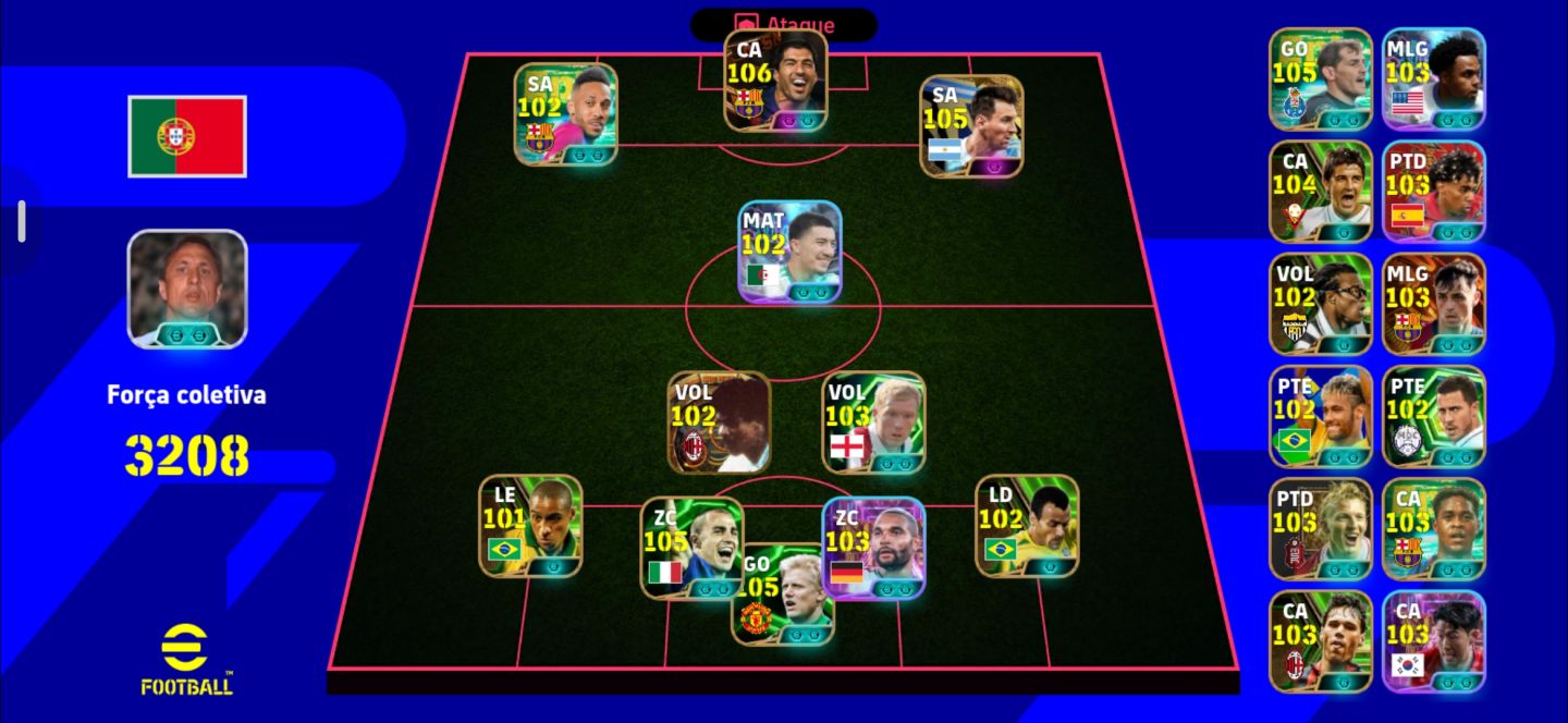 Conta efootball top com os melhores jogadores