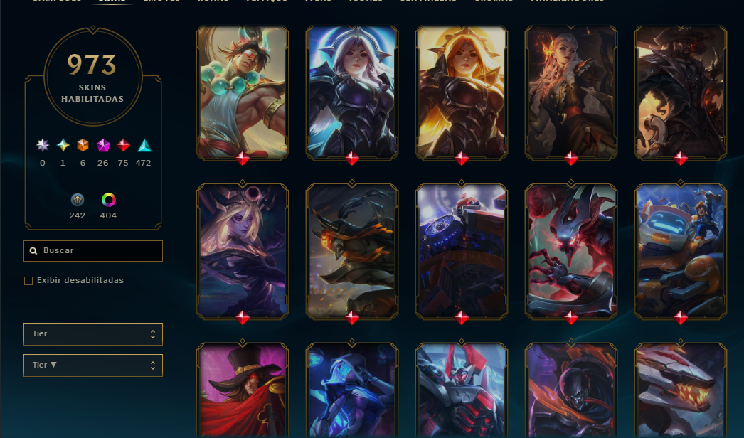 Conta lol no bronze por escolha top 12 no Brasil de level